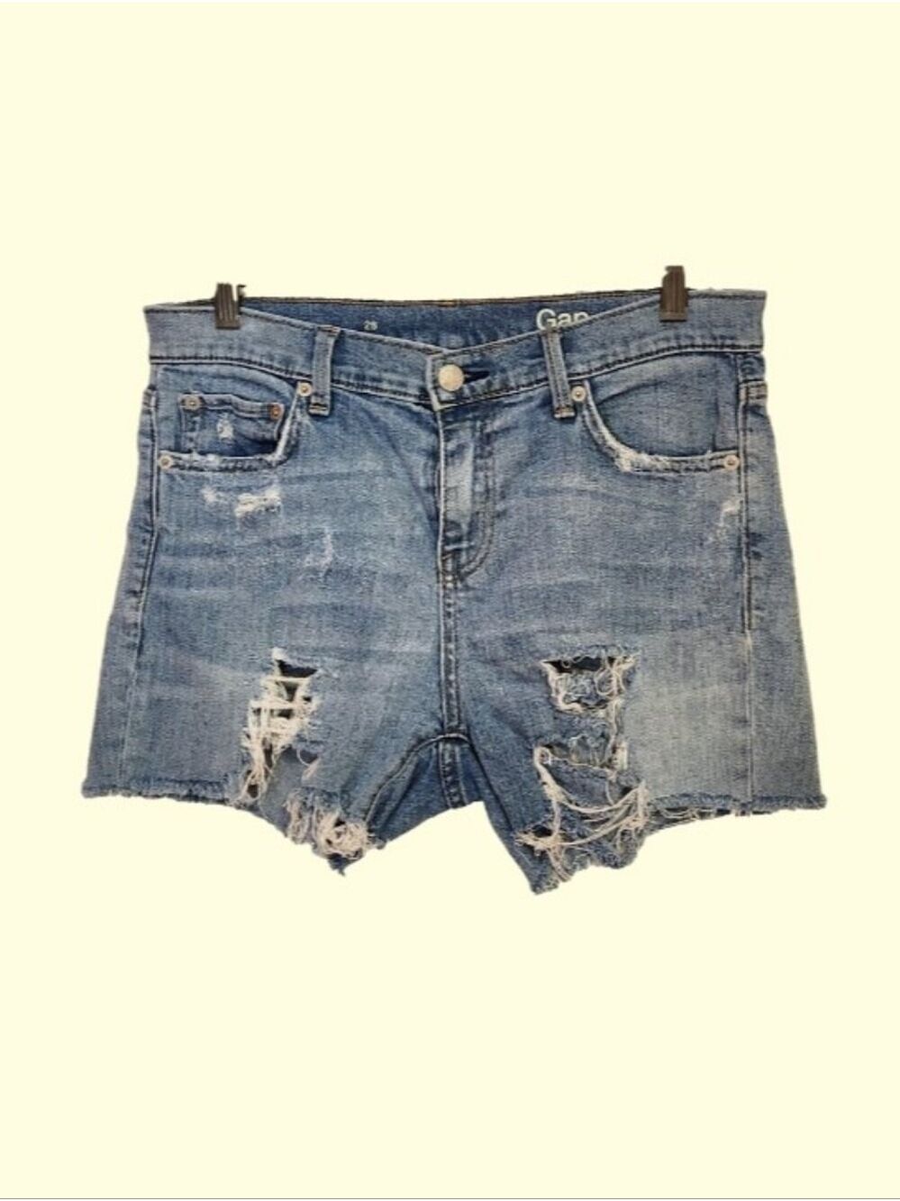 Gap Light Wash Denim Cut-Off Shorts 28